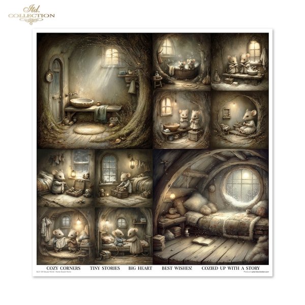 Papeles Scrapbooking SLS-100 Mouse World - Home Sweet Home
