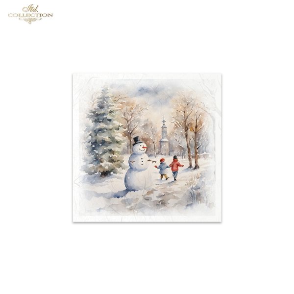 widoczki zimowe, dzieci, bałwanki*winter views, children, snowmen*Winteransichten, Kinder, Schneemänner*vistas invernales, niños, muñecos de nieve
