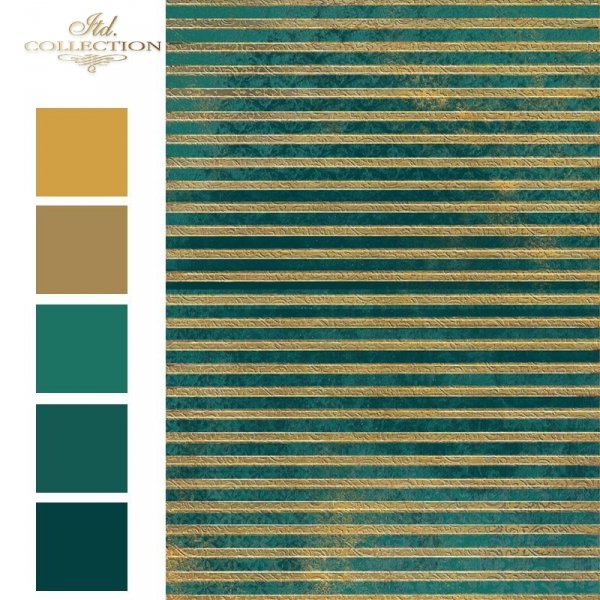 papier-ryżowy-w-złoto-zielone-paski-przechodzące-w-turkus-idealne-do-wykańczania-szkatułek-pudełek*rice-paper-in-gold-green-striped-passing-in-turquoise-perfect-to-finishing-chests-boxes