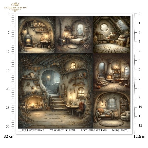 Papeles Scrapbooking SLS-100 Mouse World - Home Sweet Home