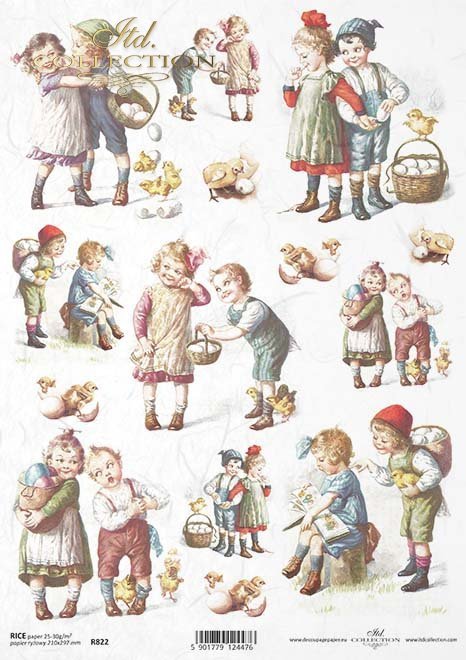 Wielkanoc, klimat Wielkanocy, dziecko, dzieci, retro, vintage, jajko, jajka, kurczak, pisklak, koszyk, R822, Easter, easter themes, child, retro, vintage, egg, chicken, chick, basket, Ostern, Osterthemen, Kind, retro, vintage, Ei, Eier, Huhn, Küken, Korb,