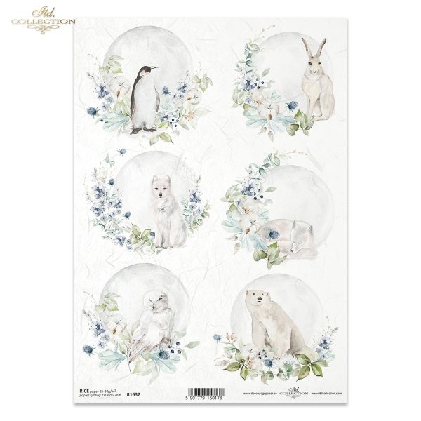 Kraina Lodowej Porcelany, owal, bombki, świąteczny, Boże Narodzenie, Noc wigilijna, zima, leśne zwierzęta, pingwin, zając, lis, sowa, niedźwiedź, The world of ice porcelain, oval, baubles, festive, Christmas Eve, winter