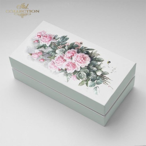 example-01-Vintage-kwiaty-różowe-róże-bukiety-różane-papier-decoupage-ryżowy-R1209