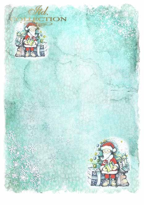 Papiery do scrapbookingu w zestawach - Aniołkowo i śnieżynki*Scrapbooking papers in sets - Angels and snowflakes