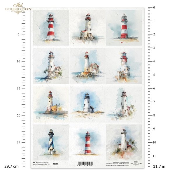 Latarnia morska, wybrzeże, morze, ocean, nawigacja, architektura, pejzaż, akwarela*Lighthouse, coast, sea, ocean, navigation, architecture, landscape, watercolor