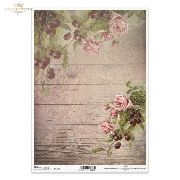róża, róże, kwiaty, owoce, wiśnia, wiśnie, kompozycje na desce, deska, deski, drewno, drewniana podłoga, roses, flowers, fruit, cherry blossom, composition on board, boards, wood, wooden floor, Rosen, Blumen, Früchte
