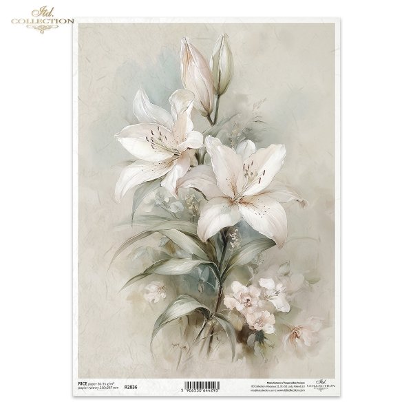 vintage, flora, bukiety, kwiaty, botanika, lilia