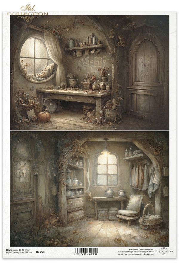 Mouse World - Interior -  Ilustracje,  świat myszek, przytulne wnętrza, bajkowe sceny, kominki, nory mysie, domki, wnętrza