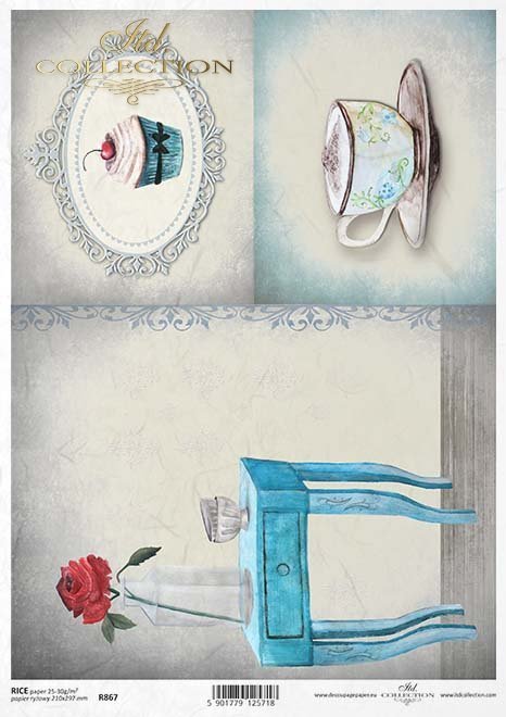 róża, filiżanki, filiżanka, kawa, stolik, ciastko, autorka grafik: Magda Stanczew, R867, rose, cups, teacup, coffee, table, cake, Rose, Tassen, Teetasse, Kaffee, Tisch, Kuchen, rosa, taza de té, café, mesa, pastel