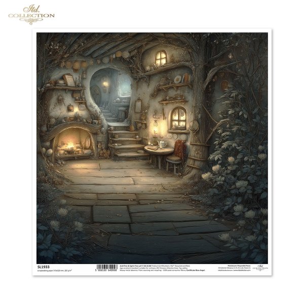 Mouse World - Interior -  Ilustracje,  świat myszek, przytulne wnętrza, bajkowe sceny, kominki, nory mysie, domki, wnętrza