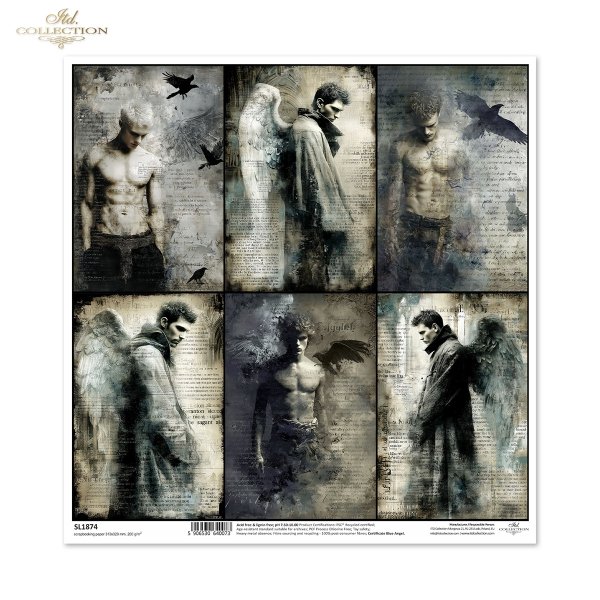 anioły, upadli aniołowie, kruki, gotyk, melancholia, fantasy, vintage, postacie męskie*angels, fallen angels, ravens, gothic, melancholy, fantasy, vintage, male figures