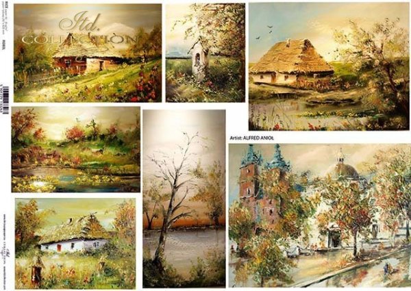 Papier Decoupagepapier zeitgenössische Malerei*Бумага Декупаж современной живописи*Papel Decoupage pintura contemporánea