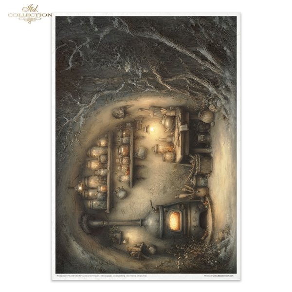 Mouse World - Interior -  Ilustracje,  świat myszek, przytulne wnętrza, bajkowe sceny, kominki, nory mysie, domki, wnętrza