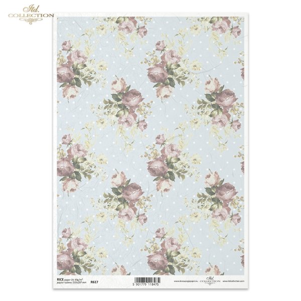 Schabby Chic, tło, kropki, róża, kwiat, bukiet, R617, background, dots, rose, flower, bouquet, Hintergrund, Punkte, Rose, Blume, Strauß, fondo, lunares, rosa, flor, ramo 