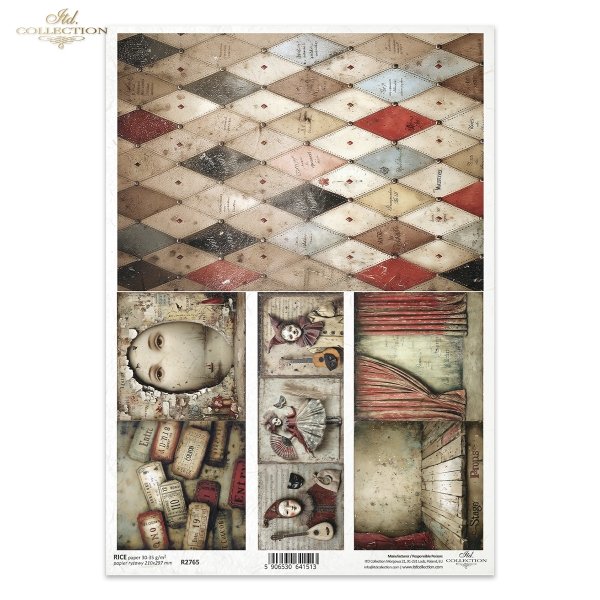 Papel de arroz para decoupage R2765