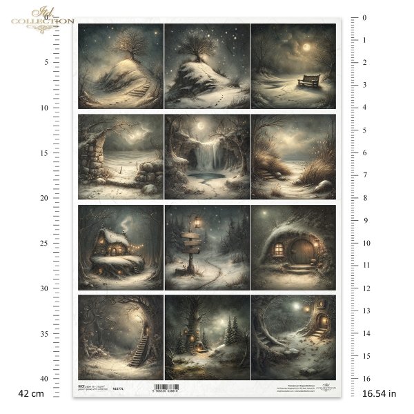 Papel de arroz decoupage A3 R1577L