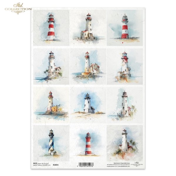 Latarnia morska, wybrzeże, morze, ocean, nawigacja, architektura, pejzaż, akwarela*Lighthouse, coast, sea, ocean, navigation, architecture, landscape, watercolor