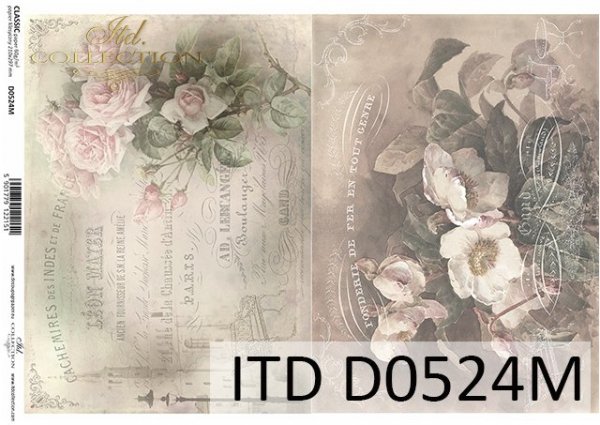 papel decoupage clásico D0524M