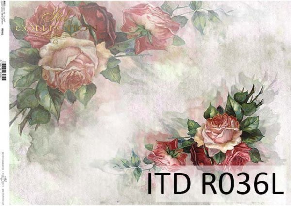 Papier ryżowy kwiaty, róże*Flores de papel de arroz, rosas