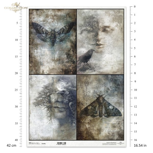 ludzkie twarze, ćmy trupie główki, kruki, nagie drzewa, gotyk, secesja, vintage, melancholia, fantasy*human faces, moths, skulls, ravens, bare trees, Gothic, Art Nouveau, vintage, melancholy, fantasy