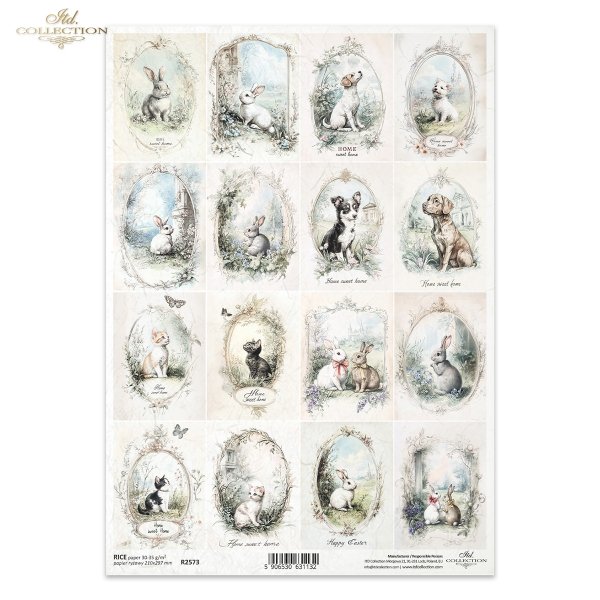 Papel de arroz para decoupage R2573