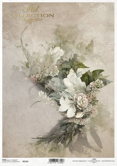 Papel Decoupage Arroz R2154 - motivos florales, motivos florales, fondo,  papel pintado, collage, plantas, flores