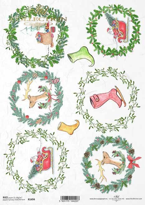 Navidad, guirnaldas navideñas, santa claus, adornos para bolas navideñas, zapatos gnomos*Weihnachten, Weihnachtskränze, Santa Claus, Motive für Weihnachtskugeln, Gnomes Schuhe*Рождество, рождественские венки, Санта-Клаус, мотивы для рождественских шаров, 