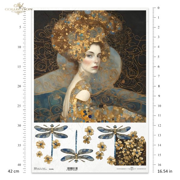 kobiety, złoto, dekoracyjne wzory, ważki, motyle, kamienie szlachetne, mozaiki, motywy secesyjne*women, gold, decorative patterns, dragonflies, butterflies, precious stones, mosaics, Art Nouveau motifs