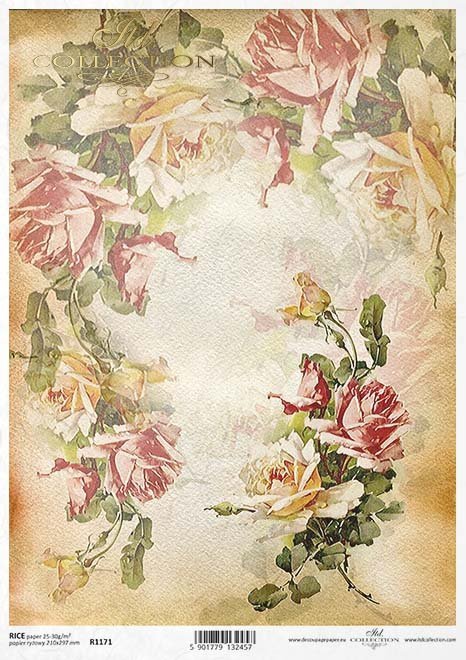 papel decoupage rosas, flores*Decoupage Papier Rosen, Blumen