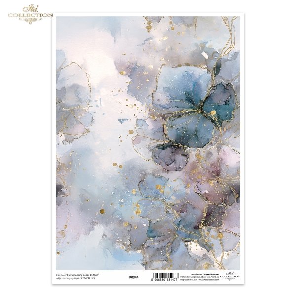 dekoracyjne wzory, motywy kwiatowe, bukiet kwiatów, Ogród Muz, Garden of Muses * Mulberry decoupage paper FPA1005, decorative patterns, floral motifs, bouquet of flowers, Garden of Muses *Seria Garden of Muses