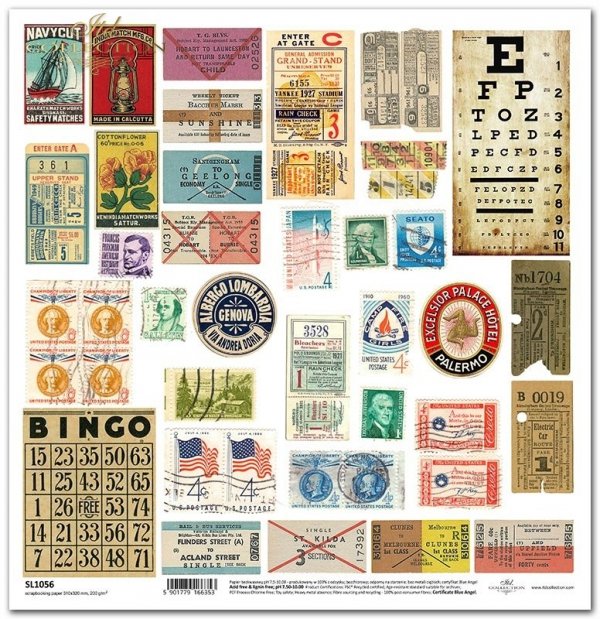 Seria Ephemeral Moments, stare znaczki, bilety, arkusze*old stamps, tickets, sheets*alte Briefmarken, Tickets, Bögen*sellos antiguos, billetes, hojas
