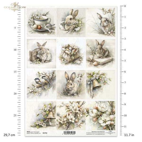 Wielkanoc, zając, królik, vintage, retro, akwarela, wiosna, sielski, wiejski, ilustracja, zwierzęta, kwiaty*Easter, hare, rabbit, vintage, retro, watercolor, spring, idyllic, rustic, illustration, animals, flowers