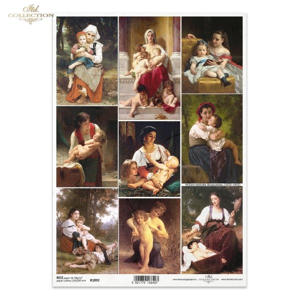 William-Adolphe Bouguereau, malarstwo, portrety matek, matka i dziecko, kobieta, kobiety, dzieci,  painting, portraits of mothers, mother and child, woman, women, children, Malerei, Porträts von Müttern, Mutter und Kind, Frau