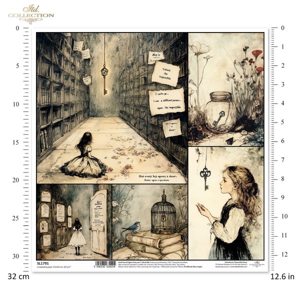 Papier do scrapbooking (HS code 48025890) SL1791