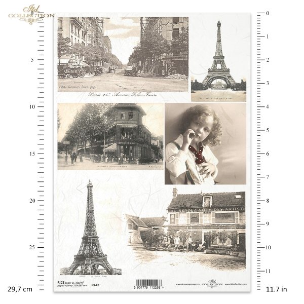 Paris, dawne fotografie, jak książka o nieistniejącym świecie, stare miasto w Paryżu, wieża Eiffla. Stare francuskie pocztówki