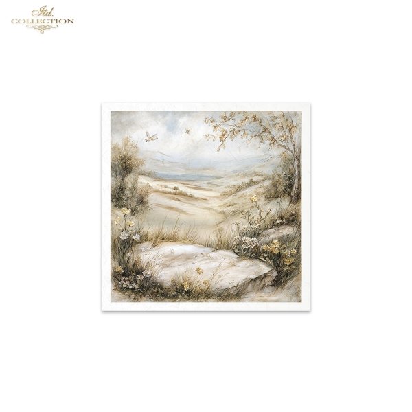 Sielanka, akwarela, natura, las, łąka, kwiaty polne*Idyllic, watercolor, nature, forest, meadow, wildflowers