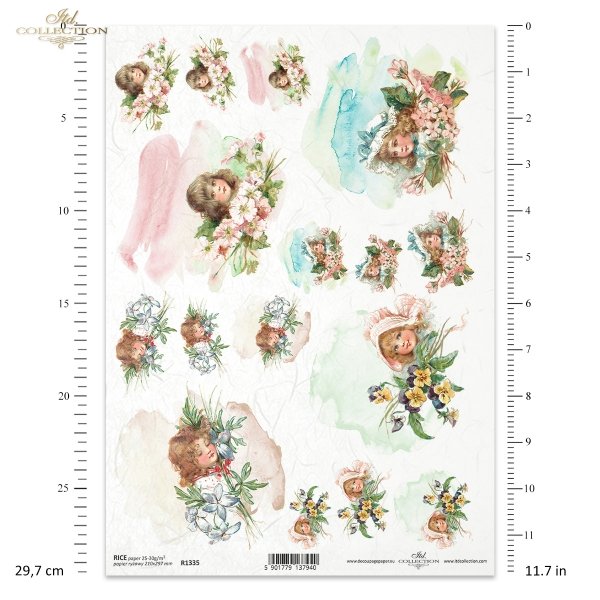children, girl, boy, watercolours, children's faces in flowers, kids, girls, retro, flowers, angels, smiles, hats, hairdos, pastel colours, Aquarelle, Kindergesichter in Blumen, Kinder, Mädchen, Junge, Retro, Blumen