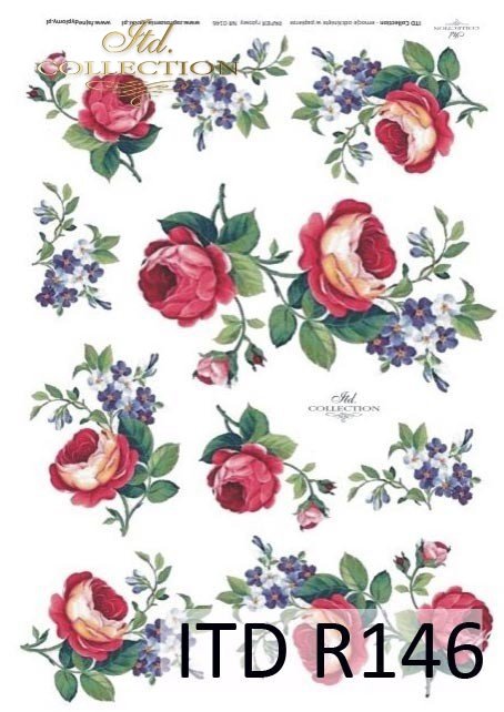 decoupage-rice-paper-forget-me-nots-rose-roses-garden-flower-flowers-R0146