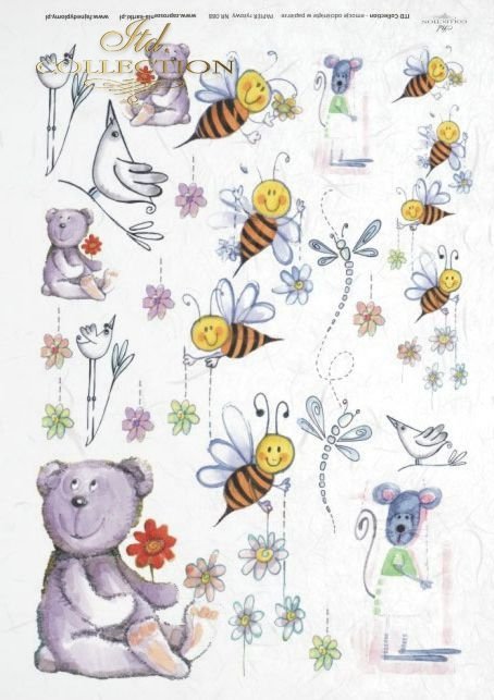 dziecięcy, dzieci, miś, misio, misie, pszczółka, pszczółki, ważka, ważki, ptaszek, ptaszki, Dorota Marciniak, R088