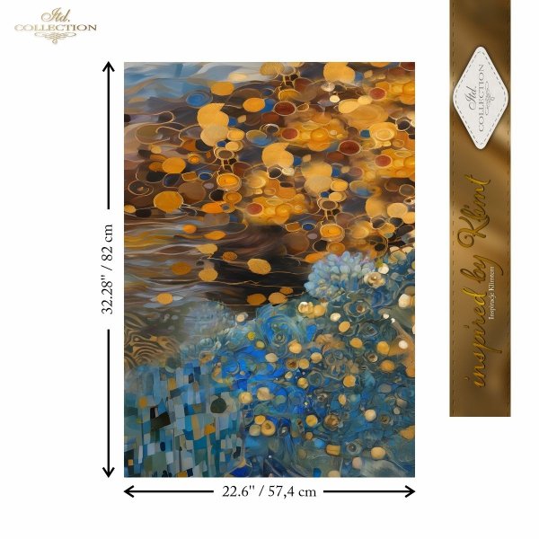 Papier morwowy decoupage FPA1001 seria Inspiracje Klimtem * Mulberry decoupage paper FPA1001 Inspired by Klimt series * Papel decoupage morera FPA1001 Inspired by Klimt