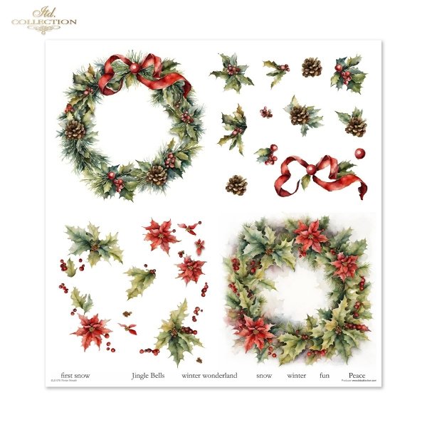 Zestaw do scrapbooking (HS code 48025890) SLS-078 Winter Wreath