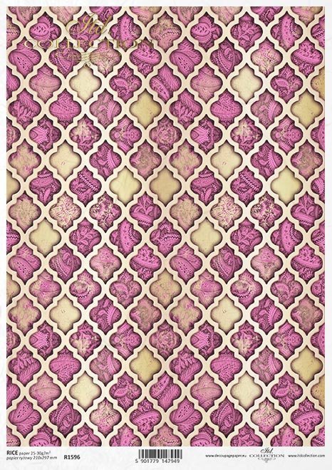 marokańska-koniczyna-mozaika-orientalna-papier-ryżowy-do-decoupage-rice-paper-R1596