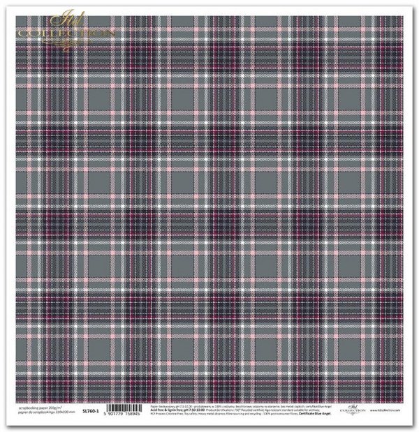 Seria W szkockim stylu - szkocka krata, krateczka, tło, baza, szaro-czarno-bordowo-różowa kratka* Series - Scottish Style - Scottish grating, grille, background, base, grey-black-and-pair-pink grille 