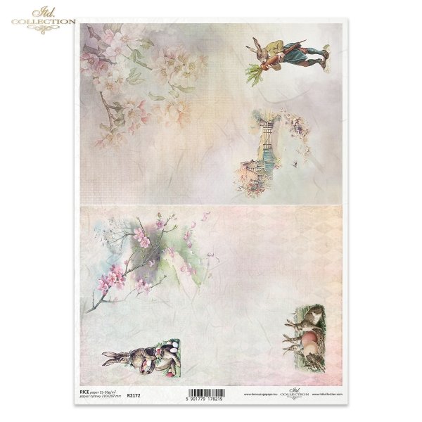 pastelowe tła, tło, zające wielkanocne, vintage, retro, Wielkanoc, wiosna, wiosenne kwiaty, zając, królik, króliki, pisanki, jajka, pastel background, background, easter bunnies, Easter, spring, spring flowers, bunny, rabbit, rabbits, Easter eggs