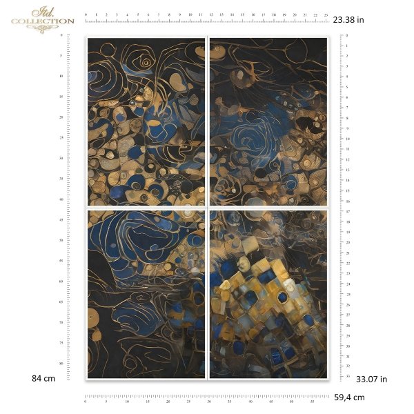 Papier morwowy decoupage FPA1007 seria Inspiracje Klimtem * Mulberry decoupage paper FPA1007 Inspired by Klimt series * Papel decoupage morera FPA1007 Inspired by Klimt