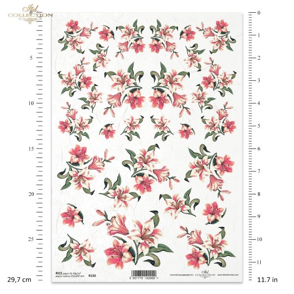 papier-ryżowy-decoupage-kwiaty-lilia-lilie-lilii-ogród-R150