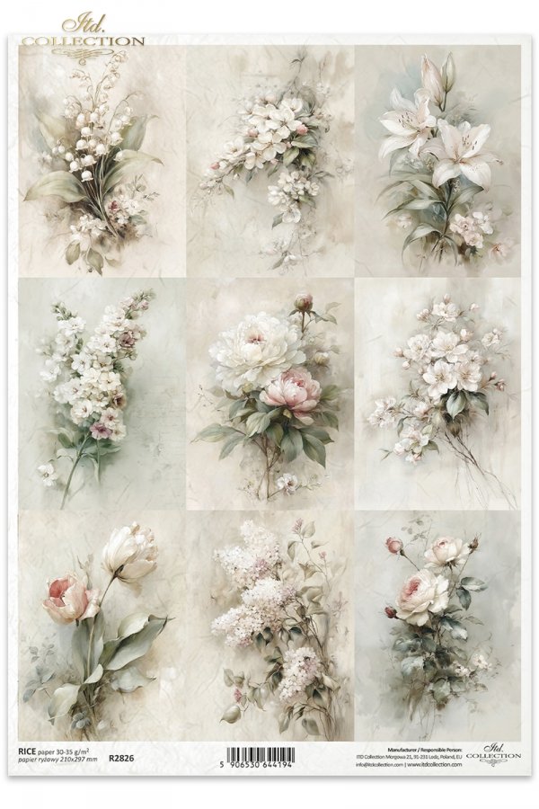 vintage, flora, bukiety, kwiaty, botanika