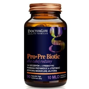 Doctor Life Pro+Pre Biotic suplement diety dla całej rodziny 90 kapsułek (P1)