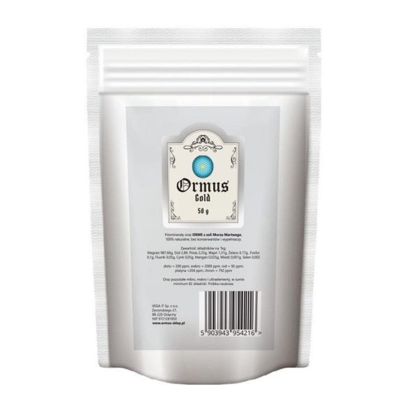 ORMUS ORME GOLD 50g Pierwiastki życia MOCNY proszek  ze złotem Au