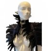 Kinky Diva Feather Shoulder Wrap Black
